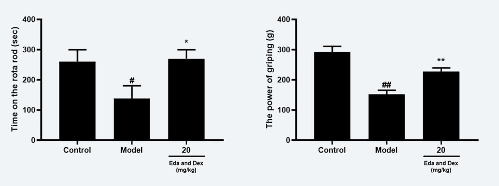 神经功效药效学考察：C 转棒滞留时间；；；D 抓握力（mean±SEM）.jpg